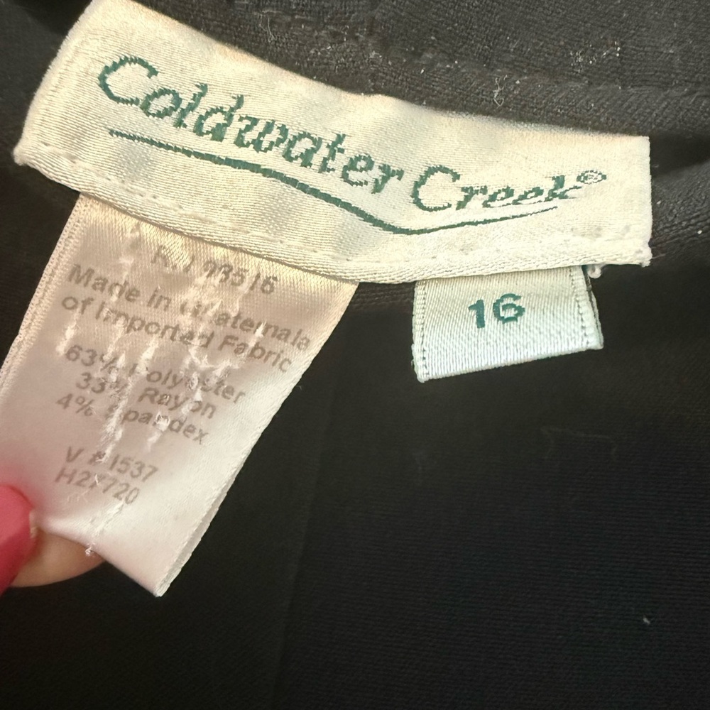 Coldwater Creek | Black Side Zip Pants | Size 16 - Picture 6 of 7